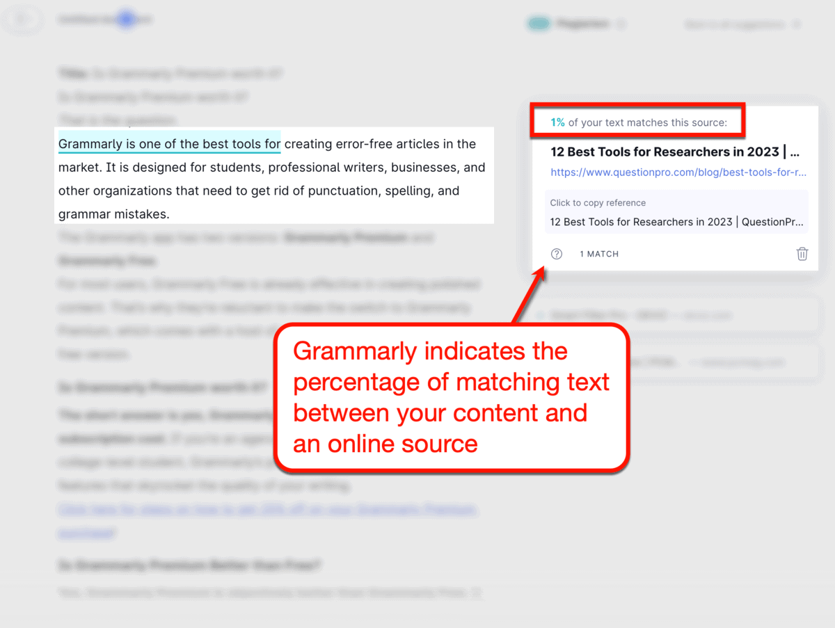 Grammarly Plagiarism Report