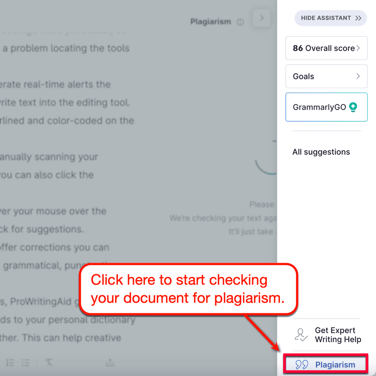 Grammarly Plagiarism Check Tool