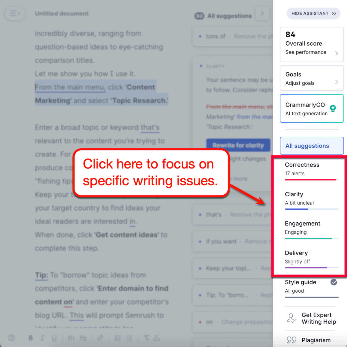 Grammarly Correction Suggestion Types