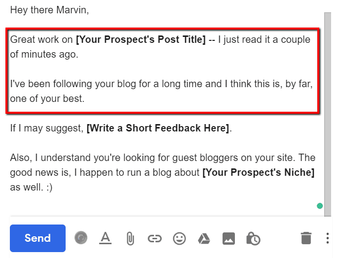 guest blogging email outreach templates