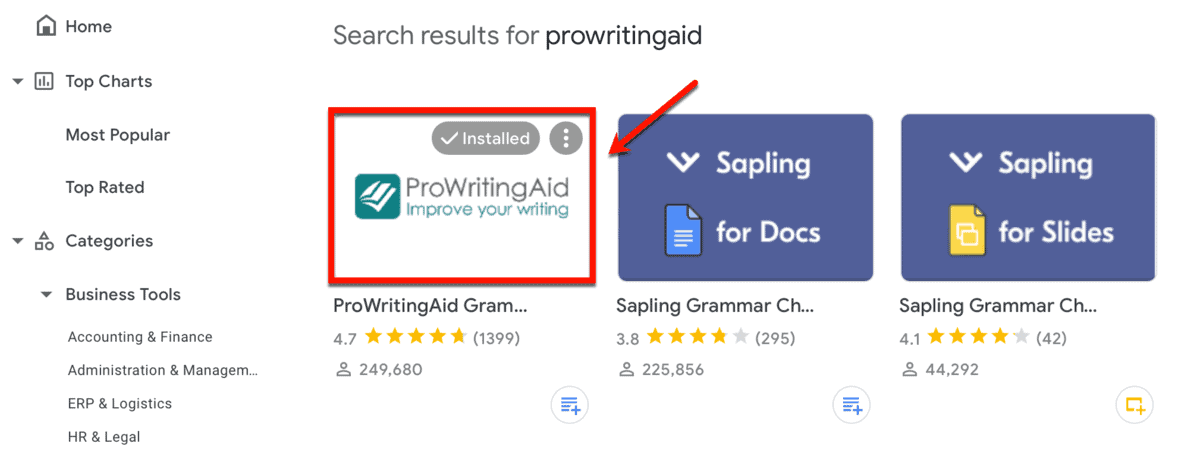 ProWritingAid on Google Workplace Marketplace