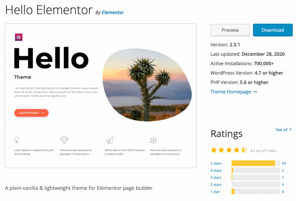 Hello Theme Elementor