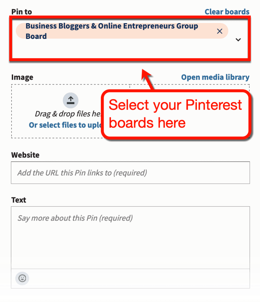 Create New Pin with Hootsuite