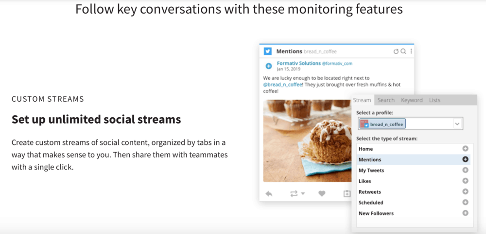 Hootsuite Social Media Monitoring Features