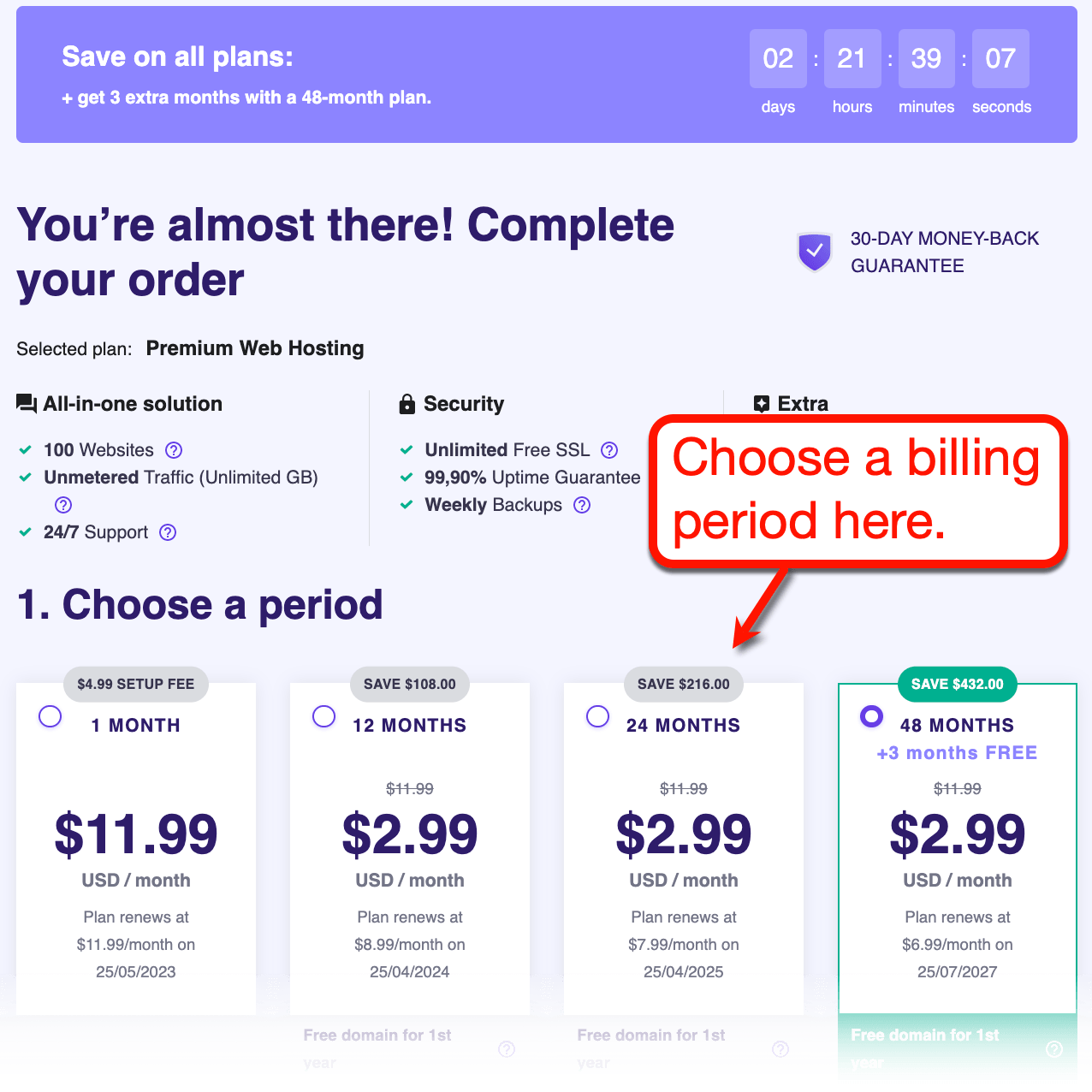 Hostinger Billing Periods