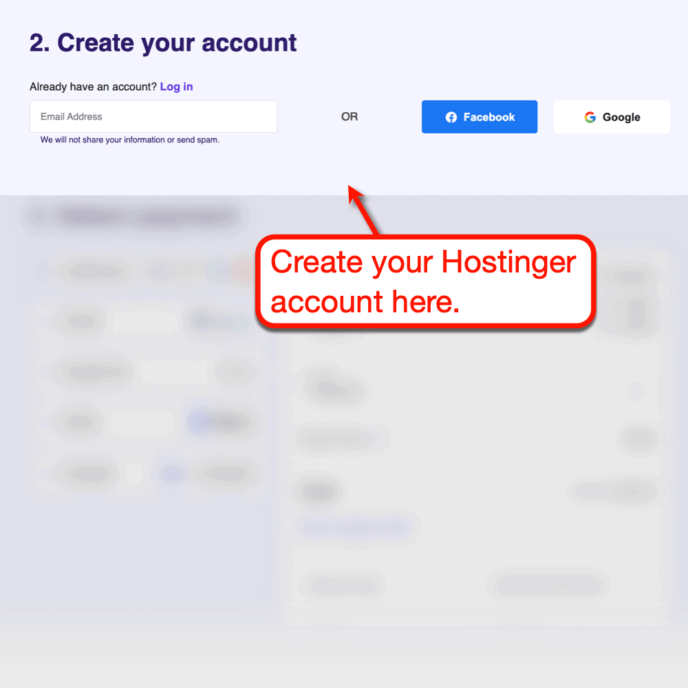 Creating a Hostinger Account