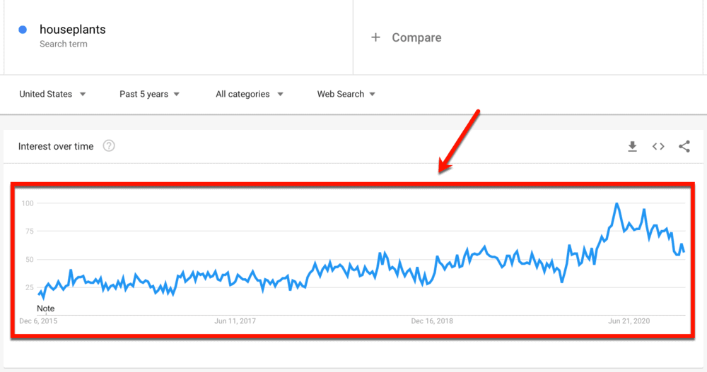 Houseplants Steady Growth