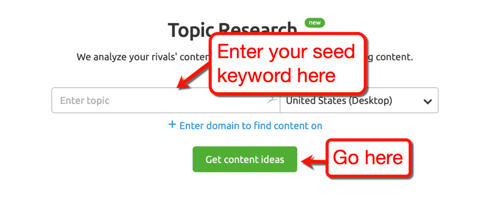 How to Use the SEMrush Topic Research Tool