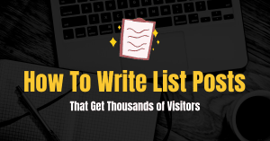how to write list posts