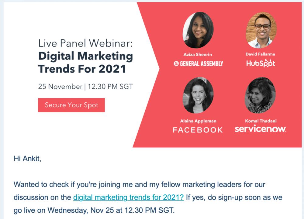 HubSpot Virtual Event Invitation