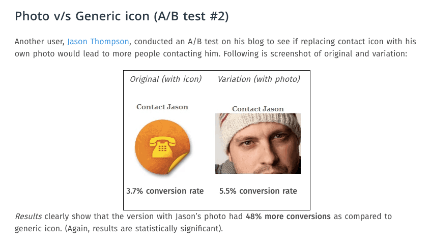 human photos increase sales and conversions