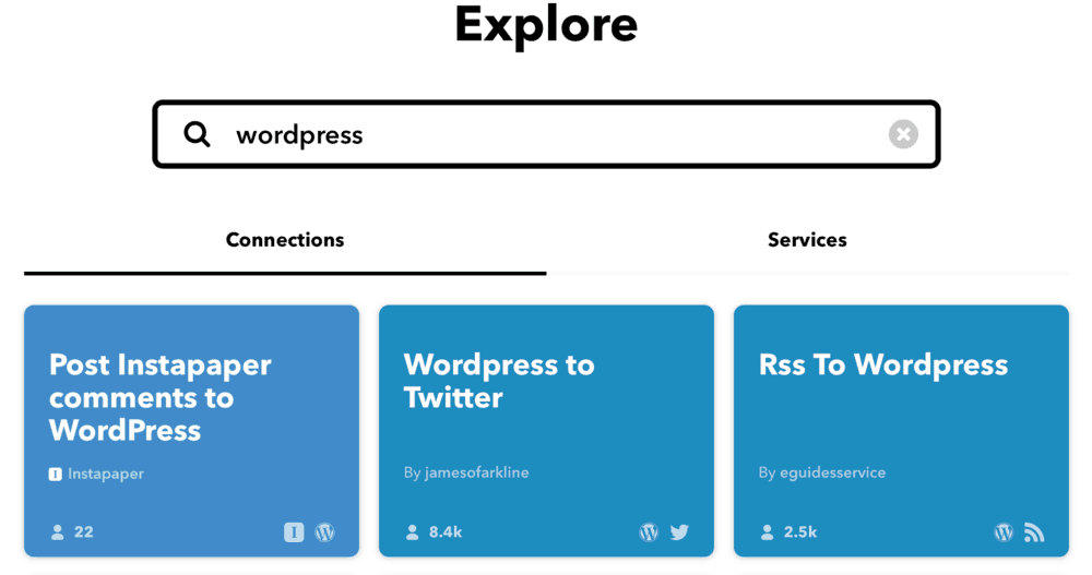 IFTTT WordPress Workflows
