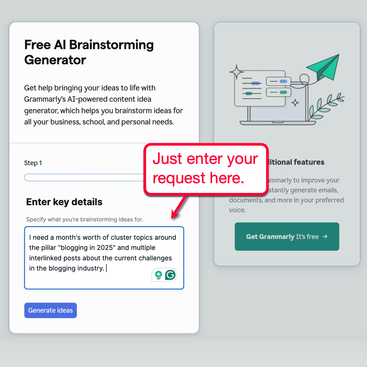 Free AI Brainstorming Tool