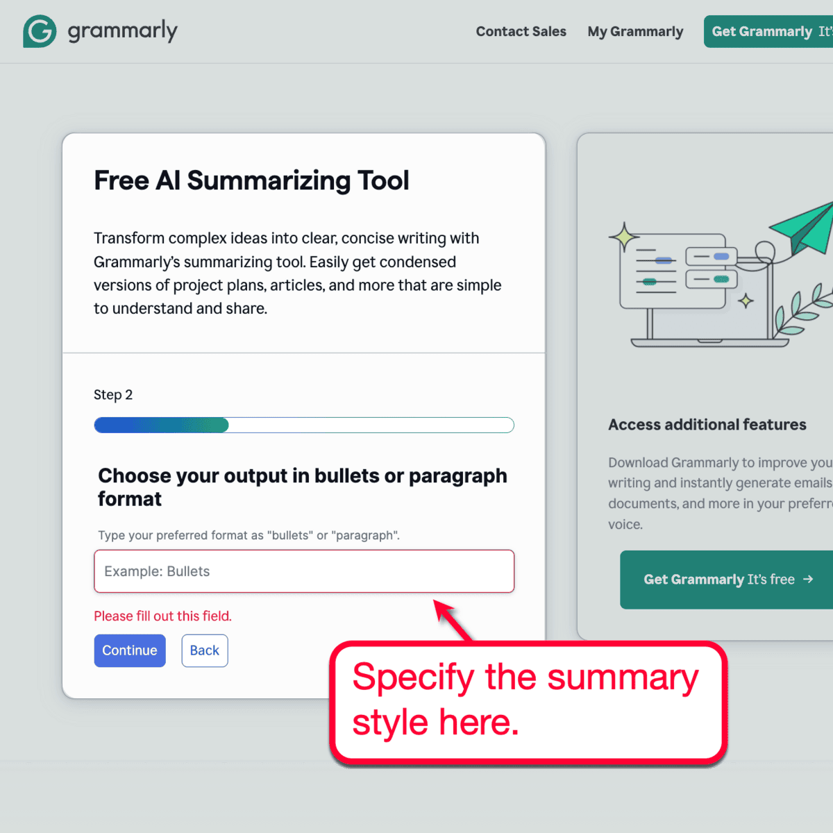 AI Summarizer Formatting