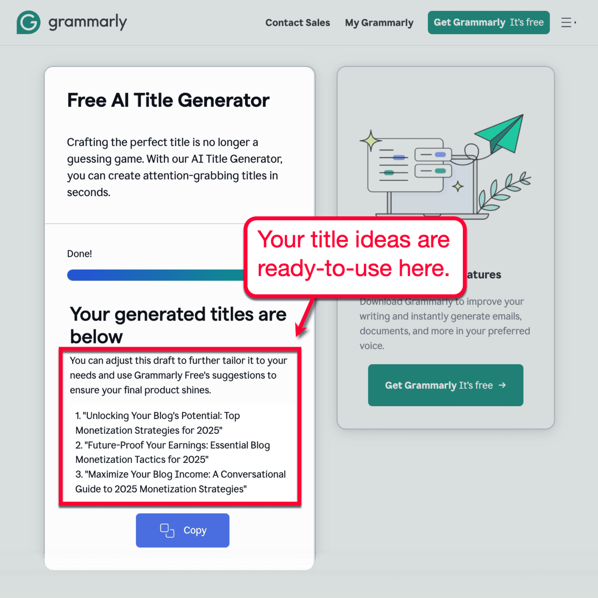 AI Title Generator Ideas