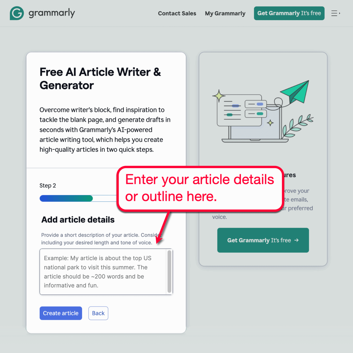 AI Article Writer Details