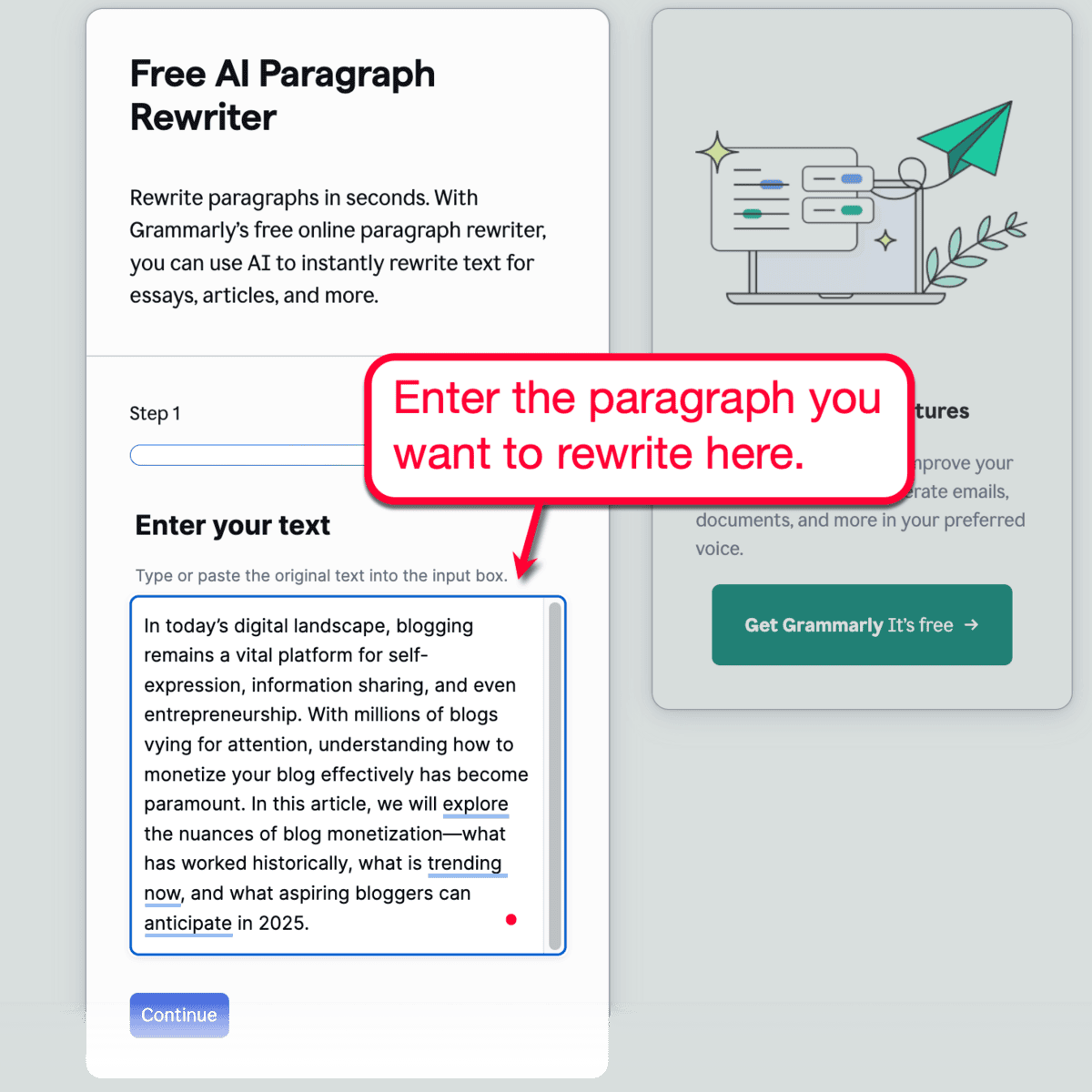 AI Paragraph Rewriter