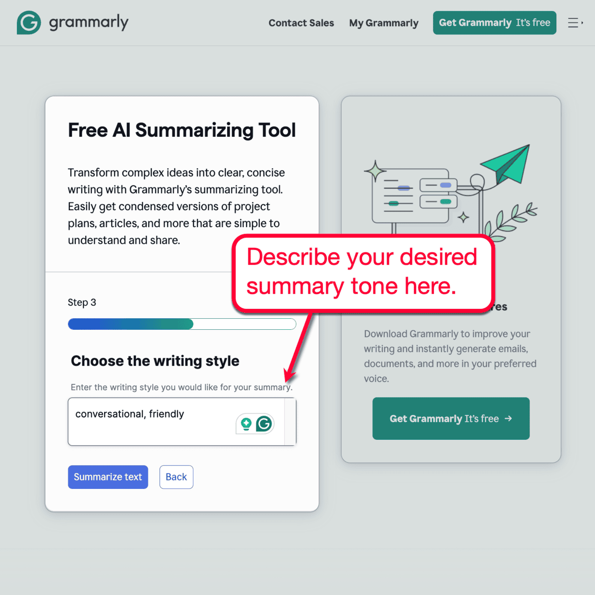 AI Summarizer Writing Style