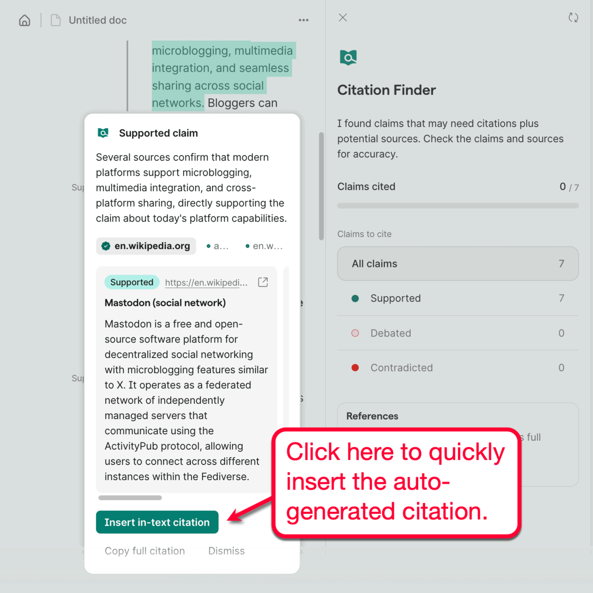 AI Citation Finder Suggestions