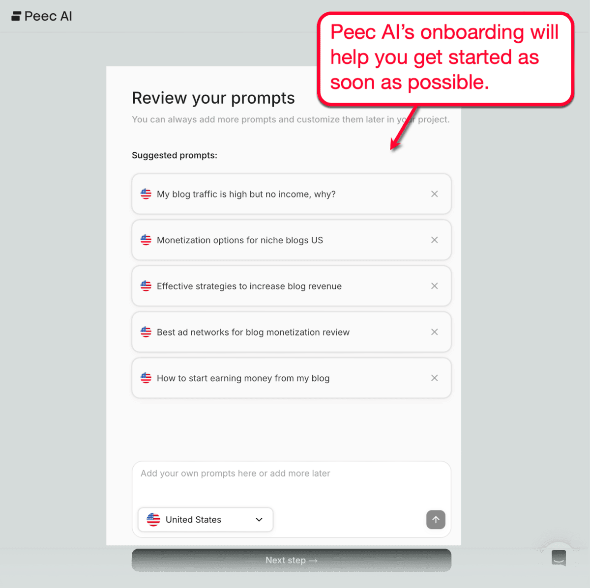 Peec AI Suggested Prompts