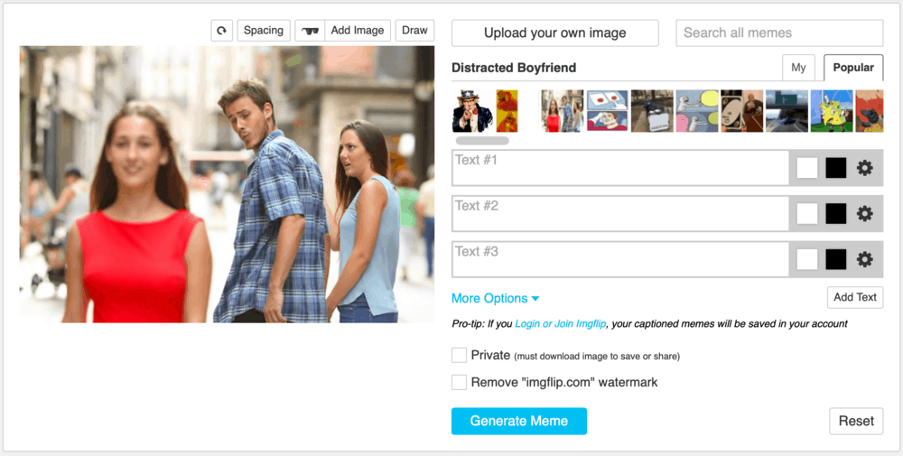 Imgflip meme generator tool
