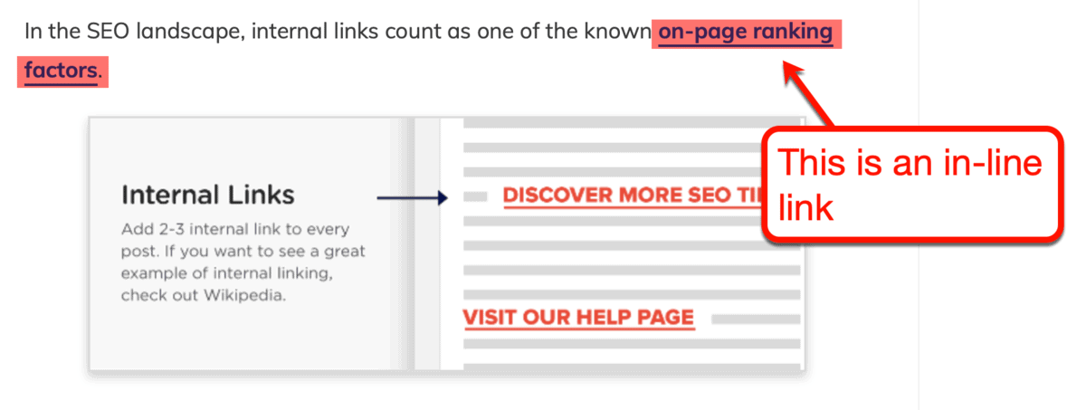 Example of an In-Line Link