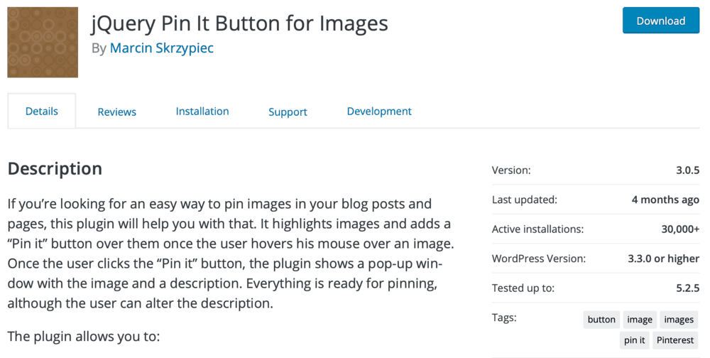 jQuery Pin It Buttons