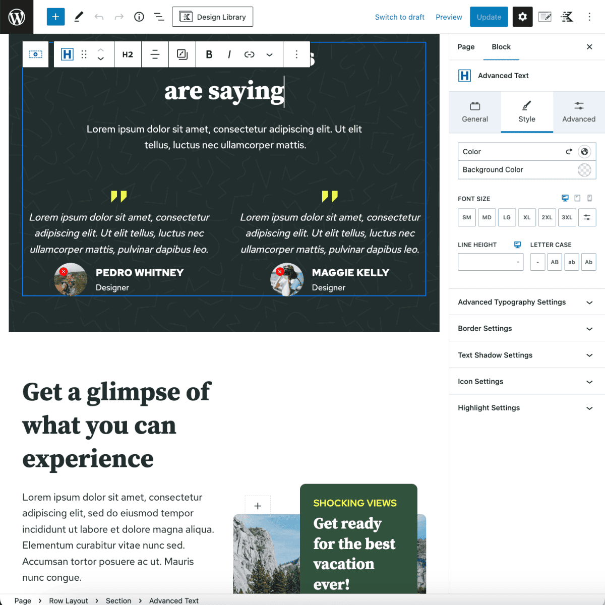 Kadence Blocks Demo Site
