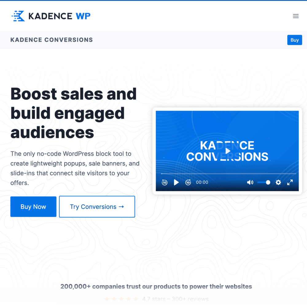 Kadence Conversions Landing Page
