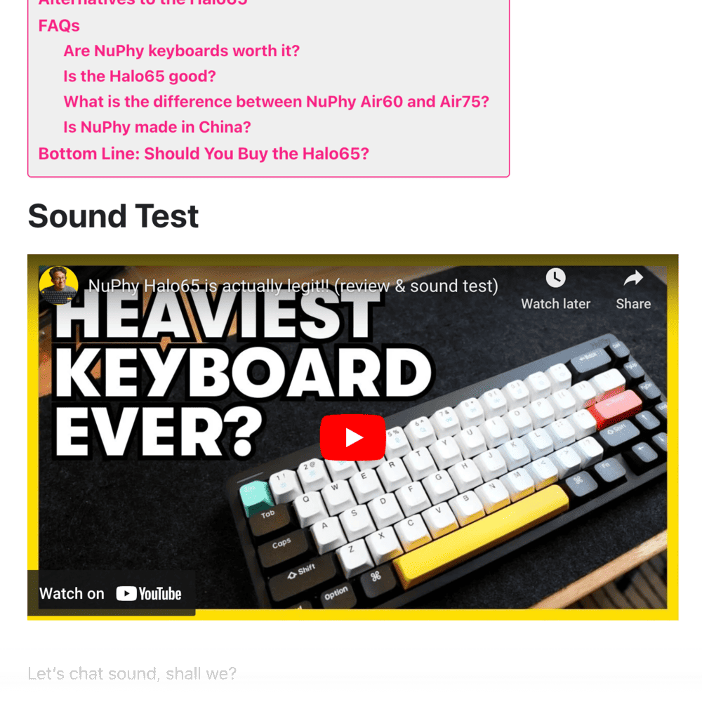 KeebNews video review.