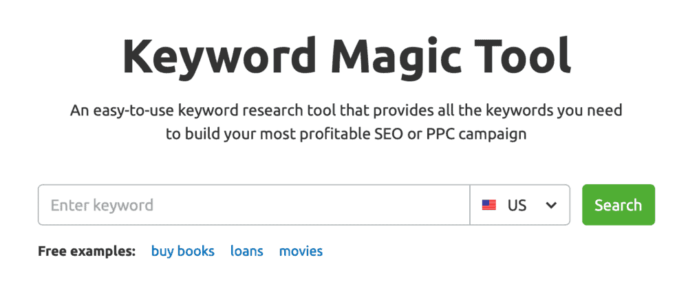 Keyword Magic Tool