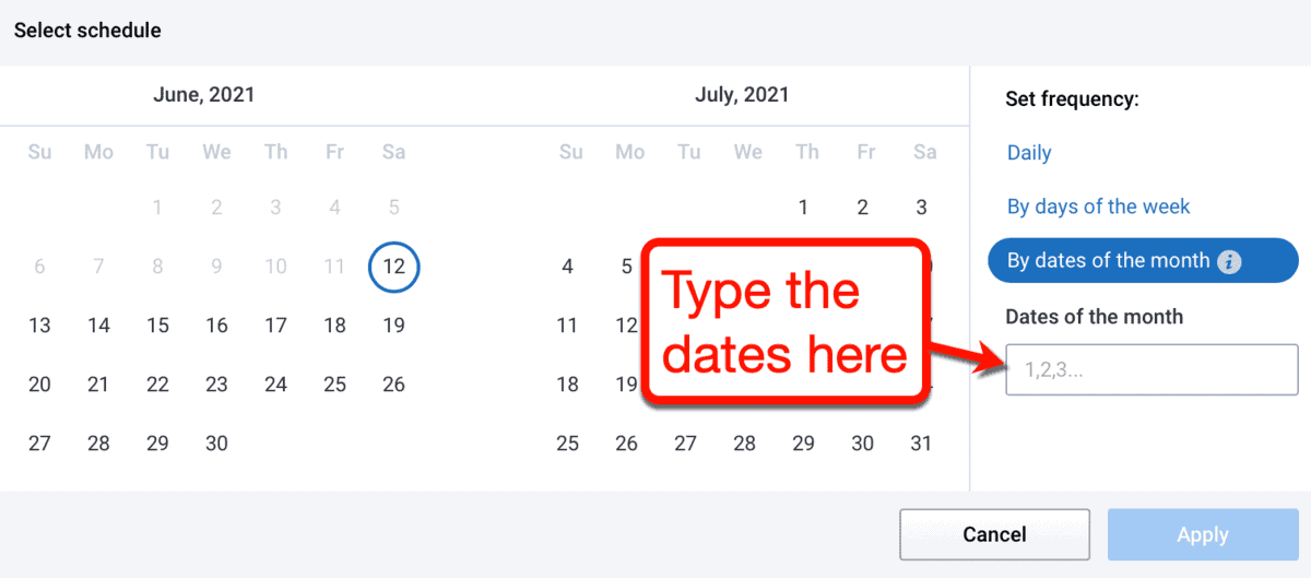 Keyword Tracking by Dates of the Month