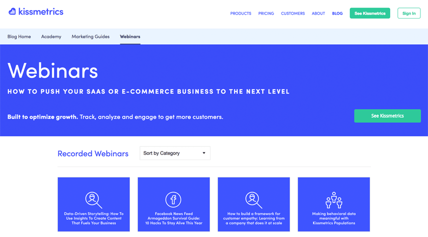 Kissmetrics Webinars Kissmetrics Webinars