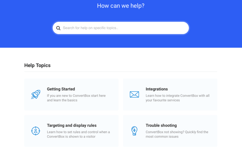 ConvertBox Help Desk