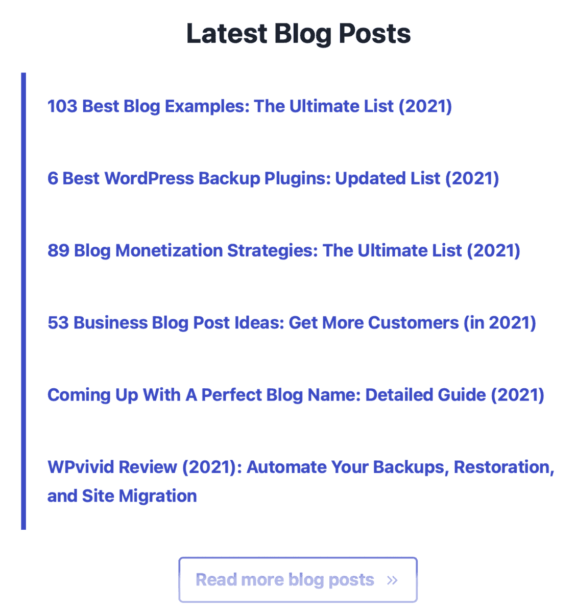 Latest Master Blogging Content