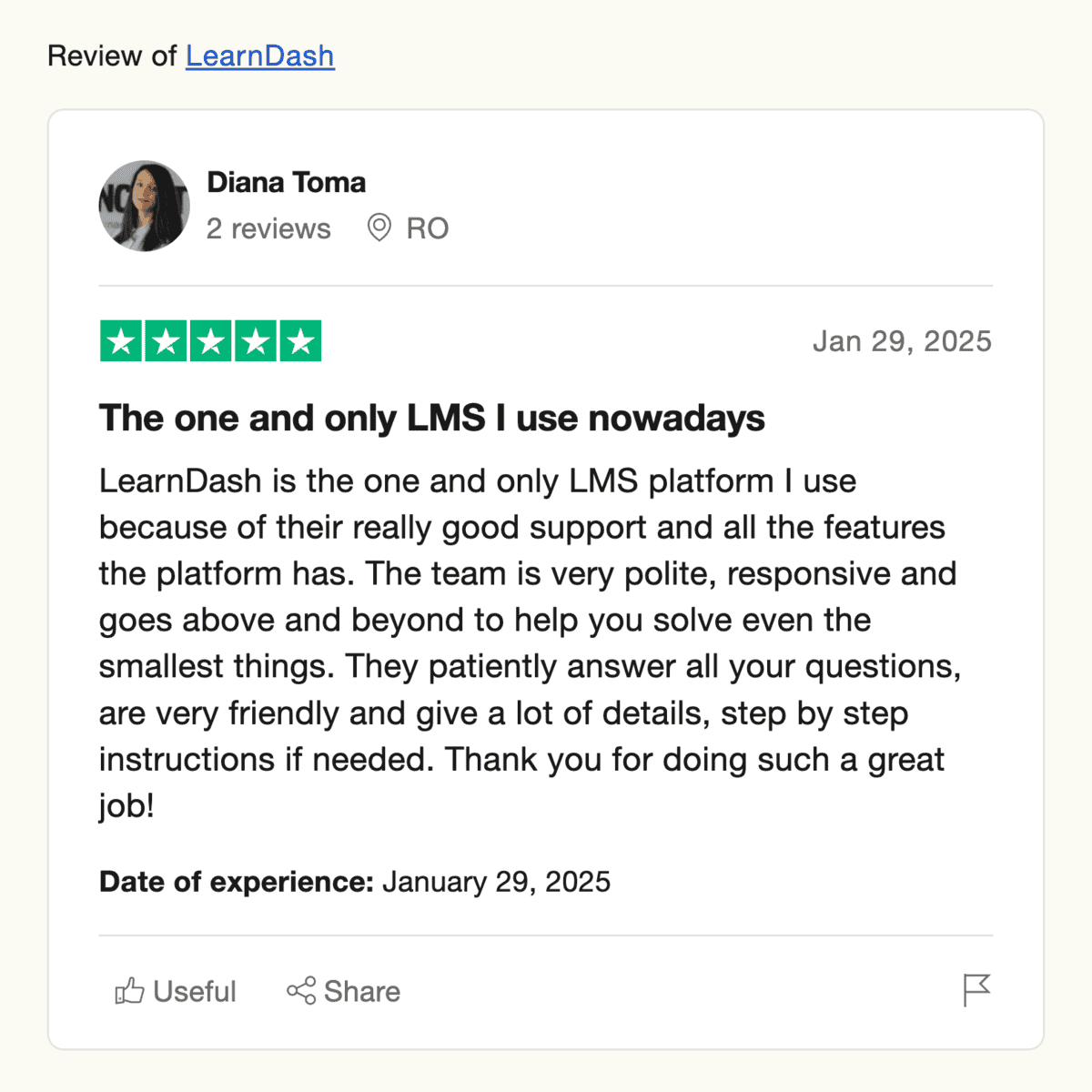 LearnDash Review Trustpilot