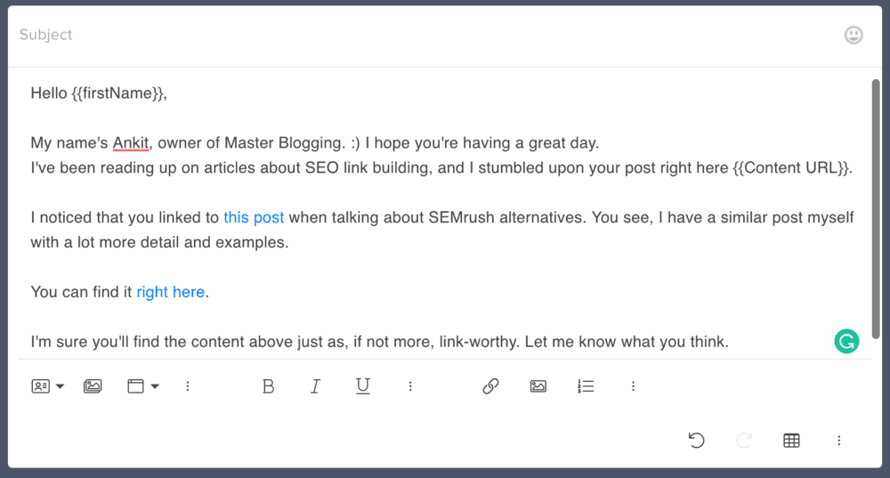 Lemlist Email Template Builder