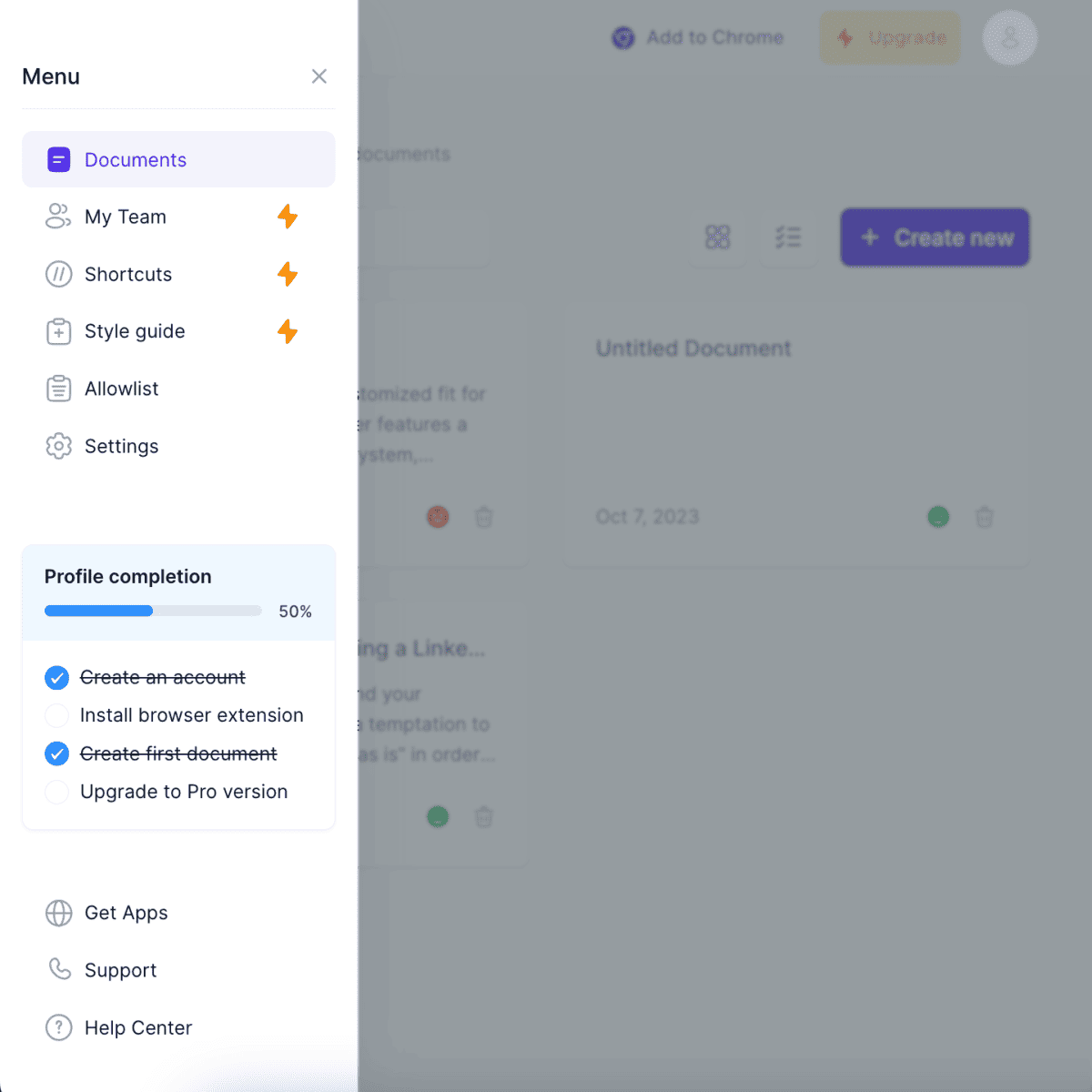 Linguix Main Interface