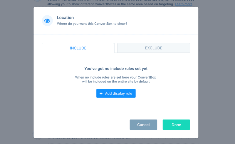 Location Settings Window