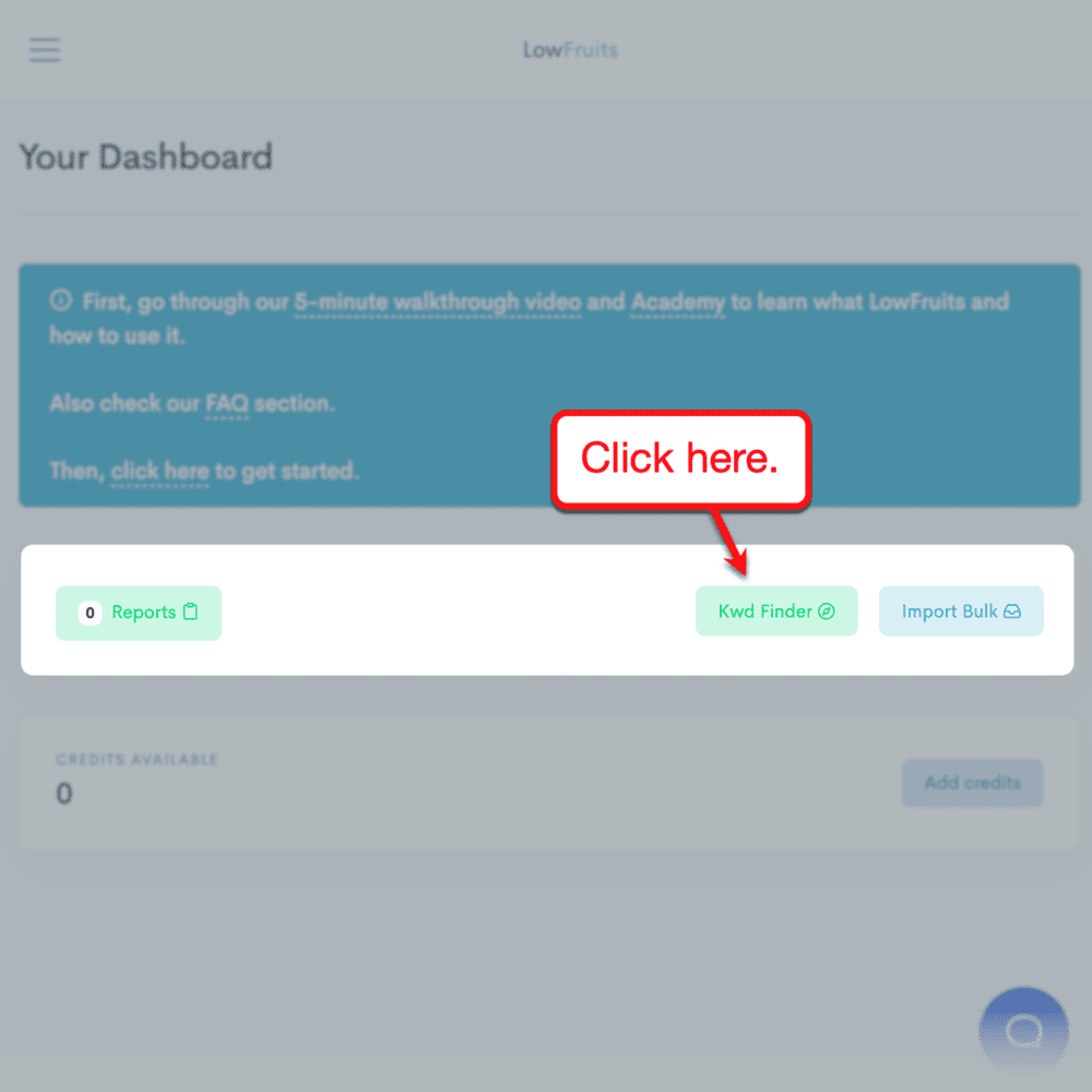 LowFruits Main Dashboard