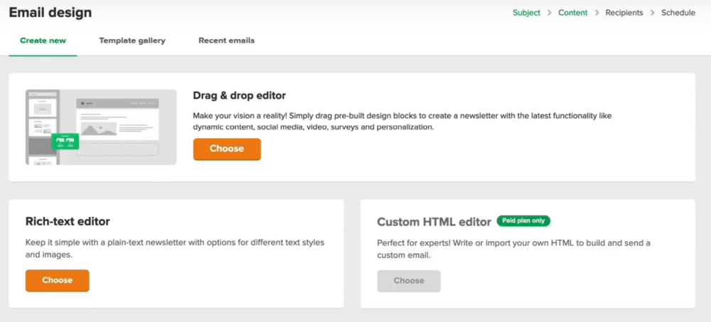 MailerLite Email Design