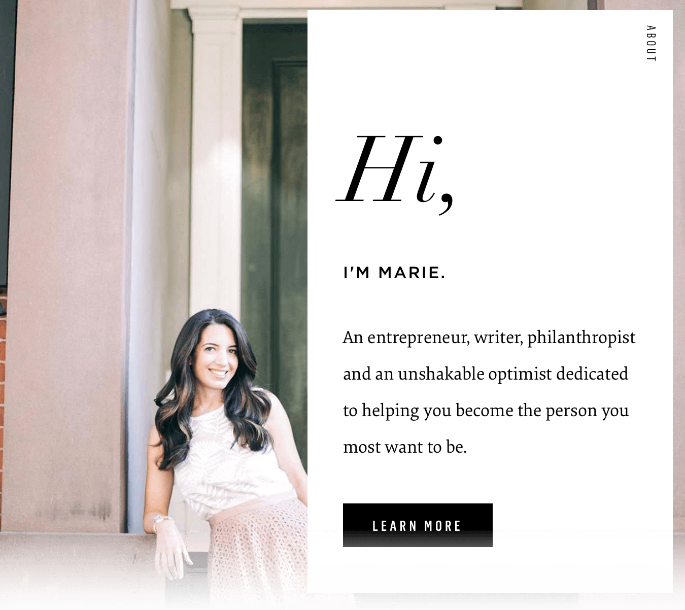 Marie Forleo Homepage