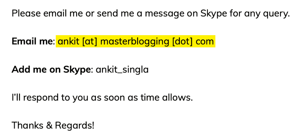 Simple Spam Prevention Tip