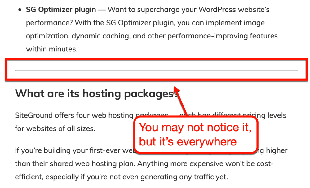 Separator in Master Blogging
