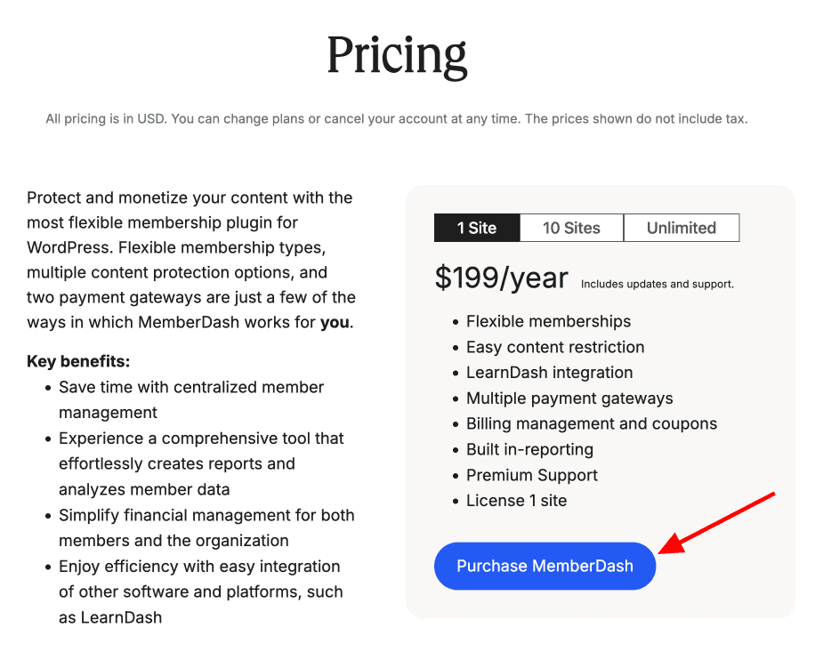 membership pricing