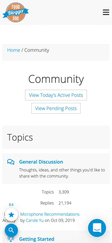 Food Blogger Pro Mobile View