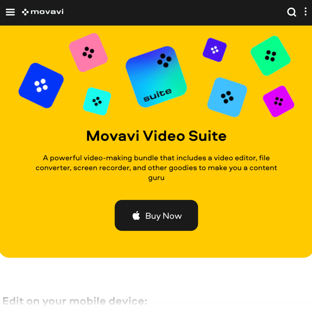 Movavi homepage