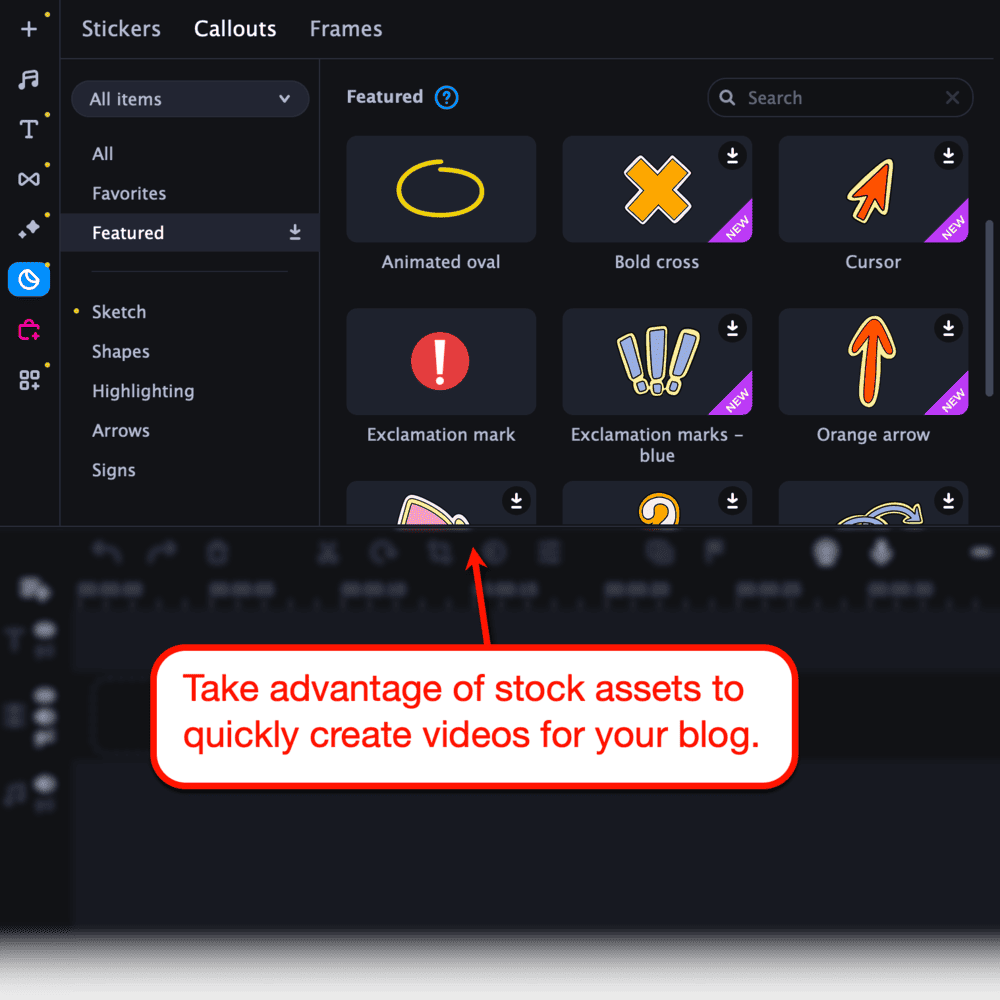Movavi media library