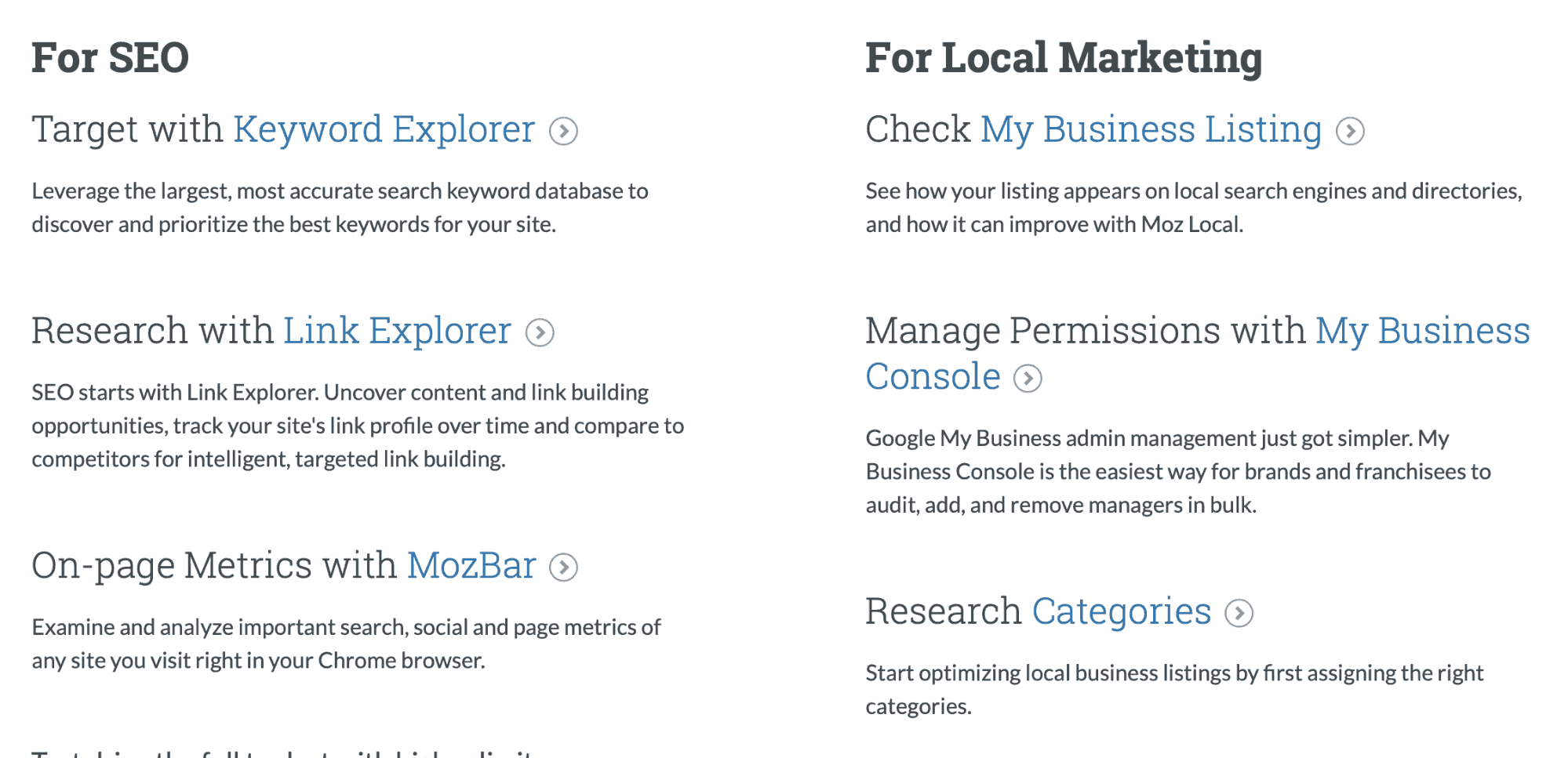 moz free seo tools
