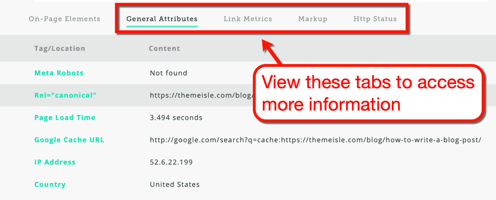 MozBar Additional Information
